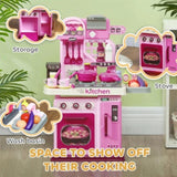 ZUN Complete Kitchen Set for Kids,33 Accessories & Storage 70450520