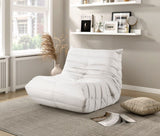 Luxury Accent Chair Tufted Beige Microfiber Comfy Chair Living Room Furniture 1pc Floor Chair B011P300061