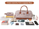 Canvas Weekender Bag, Overnight Travel Carry On Duffel with Shoe Pouch and Toiletry Bag 21744342
