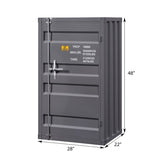Gunmetal 1-Door Chest with Container Lock B062P209021