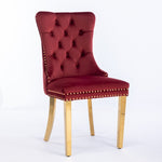 ZUN Nikki Collection Modern, High-end Tufted Solid Wood Contemporary Velvet Upholstered Dining Chair W1143P151484