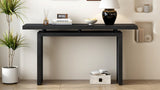 U_STYLE Uniquely Designed Ash Veneer Console Table, Modern Simple Style, Featuring Clever Tabletop N711P241324B