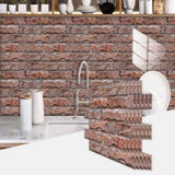 48 Pcs Red Rock Wall Peel And Stick Wallpaper Waterproof PVC Self Adhesive Decorative Easy To 84252881