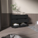 ZUN Black 4-Drawer Dresser B062P175094