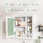 ZUN Bathroom Medicine Cabinet with Mirror, Wall Mounted Mirror Cabinet with Storage Organizer, Over the N710P209436K