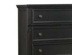 ZUN Casual Transitional Styling 1pc Chest of Drawers Black Finish Bun Feet Bedroom Furniture B01146552