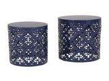 Metal S/2 end table 73604.00NBLU