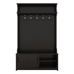 ZUN Hall Tree with Top Shelf and Storage Bench, Hallway Shoe Cabinet with Sliding Doors, Coat Rack with W1307P175740