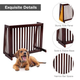 Wooden Pet Gate 3 Panels,Freestanding Length Adjustable 02256176