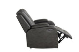 LED & Power Recliner Chair Made With Faux Leather in Black 659436350137