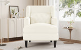Upholstered Accent Chair Tufted Armchair for Living Room and Bedroom, Beige N763P193158A