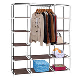 69" Portable Clothes Closet Wardrobe Storage Organizer with Non-Woven Fabric Quick and Easy to 84183765