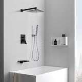 Male NPT Shower Faucet Set, Waterfall Shower System for Bathroom, High Pressure 10" Rain Shower Head T3177P277541