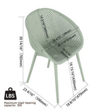 2-Pack Modern Lounge Chairs Indoor/Outdoor All-Weather PP Plastic, Lightweight for Patio, Beach, W3450P323316