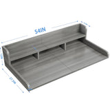 Washer Dryer Countertop, Laundry Wood Shelf Topper with Edge, 54" Width x 27.5" Depth Double Layer W2641P309101