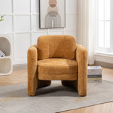 ZUN Mid Century Modern Barrel Accent Chair Armchair for Living Room, Bedroom, Guest Room,Office, pumpkin 09603865