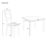 ZUN 5 Piece Dining Table Set Industrial Wooden Kitchen Table and 4 Chairs for Dining Room 08780576