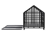 55" Heavy Duty Dog Crate Large Dog cage Strong Metal Dog Kennels and Crates for Large Dogs with 4 W206P453115