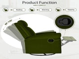 360&deg Swivel Recliner Manual Rocking Recliner Home Theater Manual Recliner Chair Nursery Rocker N763P202666E