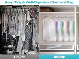 5 Pack Hanging Garment Bags, 40.15in Long PEVA & Non-woven Clothes Storage Covers, Transparent 50985105