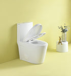 ZUN 1.1/1.6 GPF Dual Flush One-Piece Toilet, Elongated Bowl with Soft Close Seat, Water-Saving MAP W1573101058