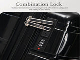 20 Inch Glossy PP Carry-On Suitcase with Iron Telescopic Handle, Spinner Wheels & Combination Lock, W2787P534093