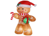 8ft 15W 5 LED Lights Gingerbread Man Holding Gift Garden Gingerbread Man Decoration 62839589