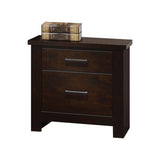 ZUN Mahogany 2-Drawer Nightstand B062P189069