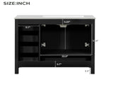 36" Black Bathroom Vanity with Ceramic Sink Combo, Abundant Storage Cabinet -2 Soft close doors and N729P183735B