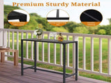 40in Iron With Adjustment Knob Patio Bar Table Black 68801845