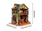MUSIC PARK 3d wooden puzzle for adults Owl Library book nook with lights model kit dollhouse DIY 65522979