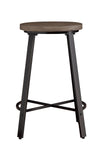 ZUN Set of 2 Counter Height Stools Gray Metal Finish Rustic Industrial Style Furniture B011P246326