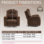 ZUN Power Lift Recliner Chair with Massage Elderly, Overstuffed Wide Recliners, Heavy Duty and Safety W1622P196006