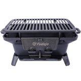 Oval Cast Iron Grill Outdoor, Portable Charcoal Grill and Tabletop Cast Iron Skillet - 100% Cast 98855605