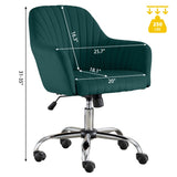 ZUN Accent chair Modern home office leisure chair with adjustable velvet height and adjustable casters W1521P189968