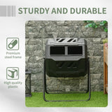 Black tumbling outdoor compound fertilizer drum 162L 60041012