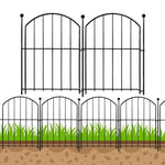 ZUN Decorative Garden Fence 10 Panels, 17 Rustproof Metal Wire Animal Barrier Fence 62922473