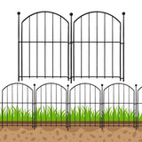 ZUN Decorative Garden Fence 10 Panels, 17 Rustproof Metal Wire Animal Barrier Fence 62922473