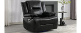 360&deg Swivel and Rocking Home Theater Recliner Manual Recliner Chair with a LED Light Strip for WF323621AAB
