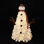 ZUN 4ft Pre-lit Christmas Tree with 100 Lights, Snowman-Shaped Artificial Christmas Tree, Xmas Tree with N710P181795K