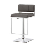 Grey and Chrome Adjustable Bar Stool B062P153517