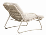 Outdoor Patio Lounge Chair Iron Frame & Plastic Wicker W3990P462687