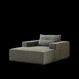 75-Inch Corduroy Sponge Sofa Lounge Chair,No Assembly Required,Fluffy Modern Sleeper Chair for W834P206093