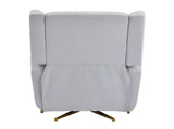 Power Recliner Chair Swivel,Upholstered 360&deg Swivel Recliner with gold 5 star base-light grey N771P298185D