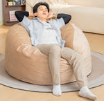 ZUN Bean Bag Chair 4Foot Luxurious Velvet Ultra Soft Fur with High-Rebound Memory Foam for Adults Plush W2510P206584