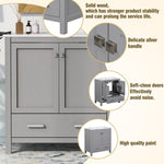 ZUN 30" Gray Bathroom Vanity Single Sink, Combo Cabinet Undermount Sink, Bathroom Storage Cabinet WF324043AAE