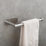 ZUN Stainless Steel Towel Holder Adhesive Lengthen Toilet Paper Holder for 2 Roll Papers, Brushed Nickel 85026533