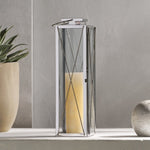 ZUN DEBORAH 22"H STAINLESS STEEL LANTERN 72183.00SIL