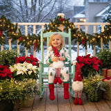 2PCS Set Christmas Gnomes 4.7x4.3x20.1in Indoor Outdoor Holiday Decorations for Party Cute Tabletop 91108827