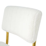 Modern simple light luxury dining White Family bedroom stool back Dressing Student W210P208425